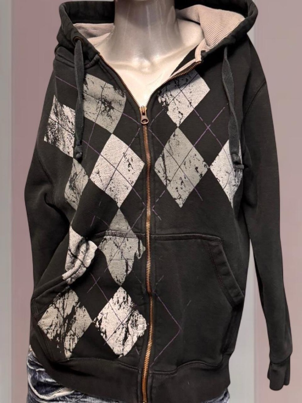 Footlocker Grunge Skater Y2K Zip Hoodie